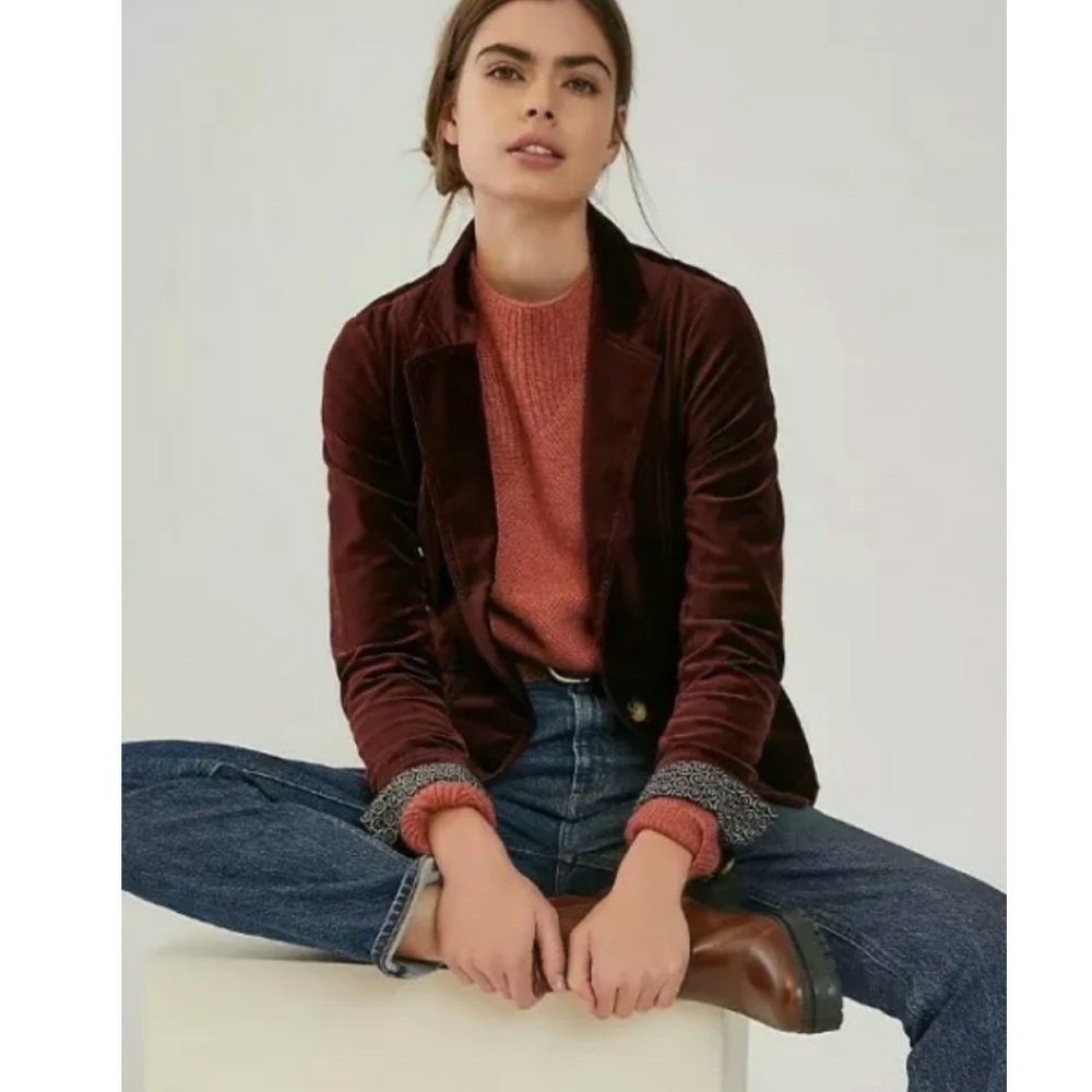 New Anthropologie Alistair Velvet Blazer, size 4